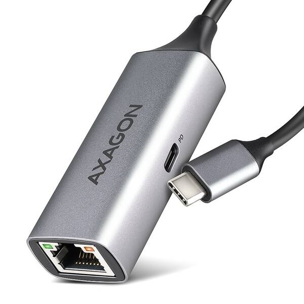 Sieťová karta Axagon USB-C 3.2 Gen 1 - Gigabit Ethernet sivá

