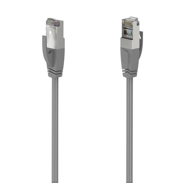 Kábel Hama sieťový (RJ45), Cat5e, 5m, tienený sivý

