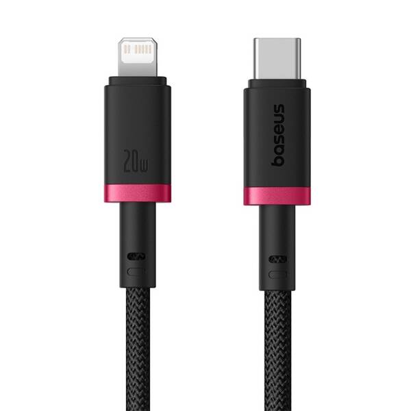 Kábel Baseus Dura USB-C/Lightning, 20W, 1m čierny/červený

