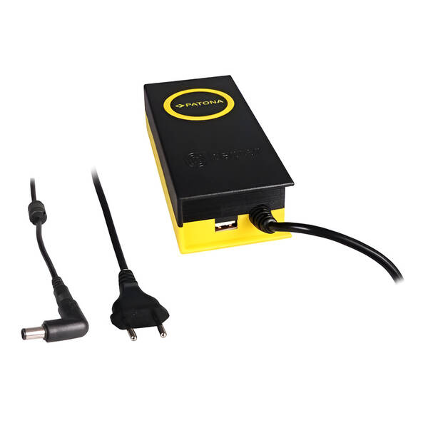 Sieťový adaptér PATONA pre notebooky Dell, 19,5 V, 4,7 A, 90 W, konektor 7,4 x5 mm + PIN, výstup USB 


