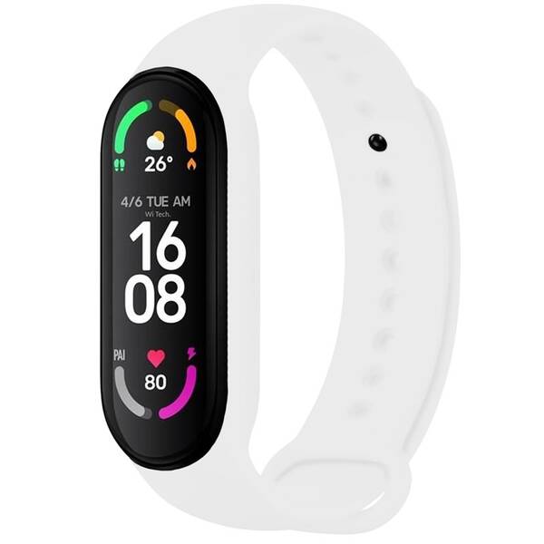 Remienok FIXED Silicone Strap na Xiaomi Band 7/ Mi Band 6/ Mi Band 5 biely


