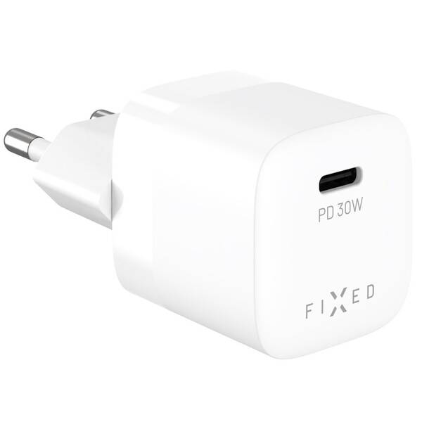 Nabíjačka do siete FIXED Mini GaN, PD 30W, 1xUSB-C biela

