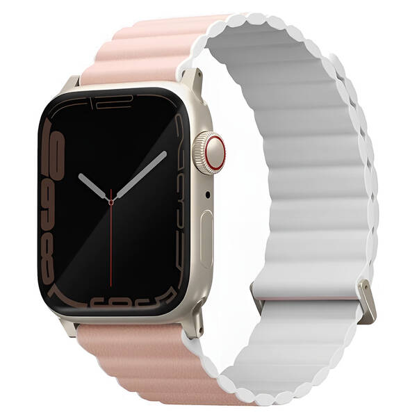 Remienok Uniq Revix Premium Edition Reversible na Apple Watch 38/40/41mm biely/ružový

