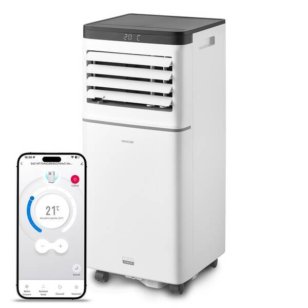 Mobilná klimatizácia Sencor SAC MT1042C Wi-Fi, 10 000 BTU/h biela

