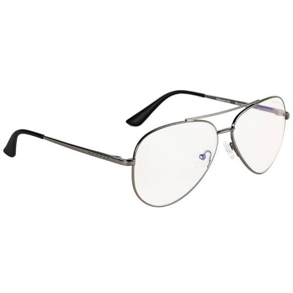 Počítačové okuliare GUNNAR Maverick Gunmetal, číre sklá sivé

