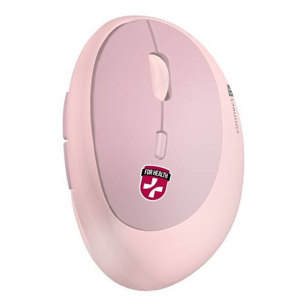 Myš Connect IT vertikální, ergonomická pro ženy ružová

