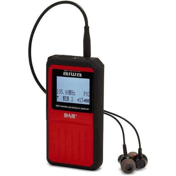 Rádioprijímač s DAB+ AIWA RD-20DAB červený

