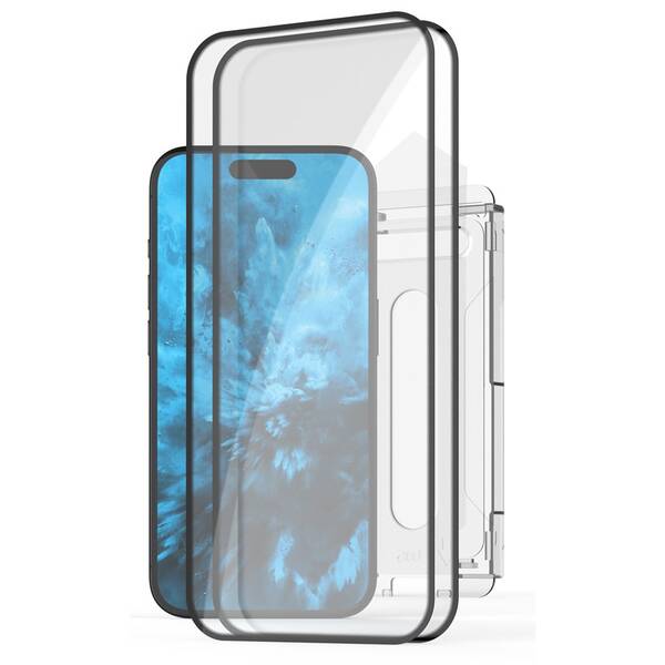 Tvrdené sklo FIXED Full-Cover s anti-dust aplikátorom na Apple iPhone 17e/16e14/13Pro/13 (2 ks) 

