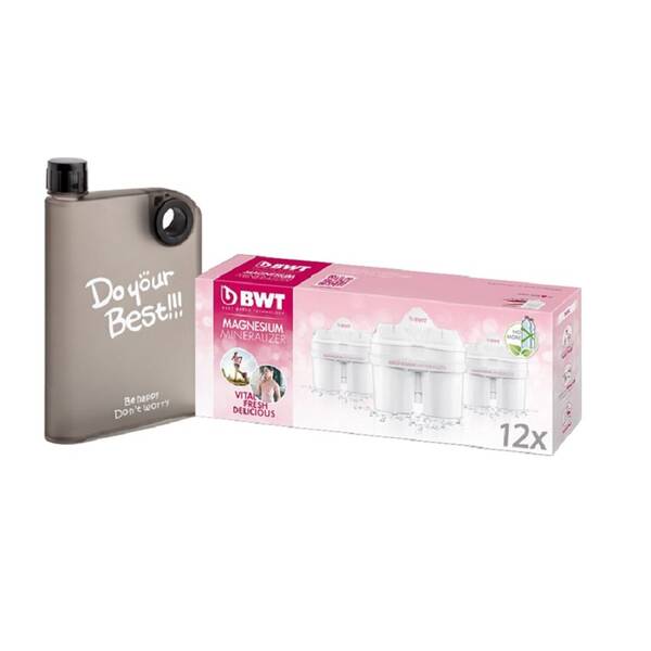 Filter na vodu BWT Magnesium 12 ks + dizajnová fľaša 

