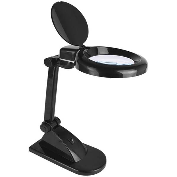 Stolná lampa Geti lupa GDM23A, 3 + 12 dioptrí čierna

