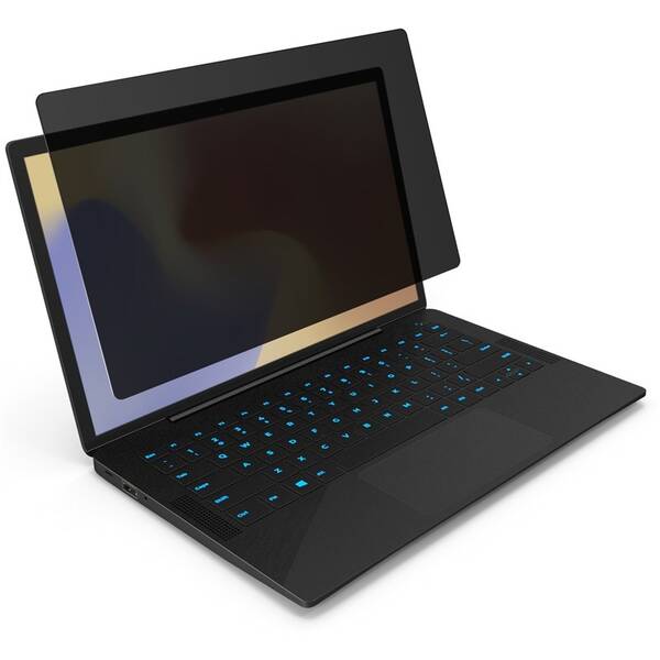 Nalepenie ochrannej fólie ZAGG Privacy Matte Monitor na notebook 

