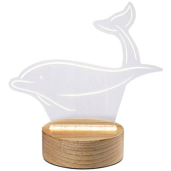 Stolná lampa Rabalux Akali 76002 drevená/priehľadná

