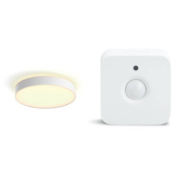 LED stropné svietidlo Philips Devere L - biele + Senzor Philips Hue pohybový 

