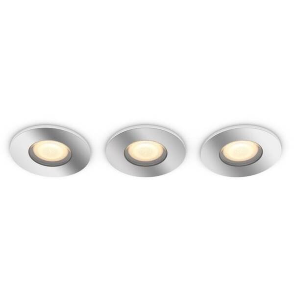 Vstavané svietidlo Philips Adore White Ambiance 3 Spot hliník

