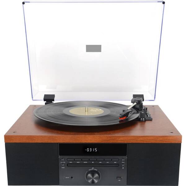 Mikro HiFi systém AKAI ATT-14BT, s gramofonem čierny/hnedý

