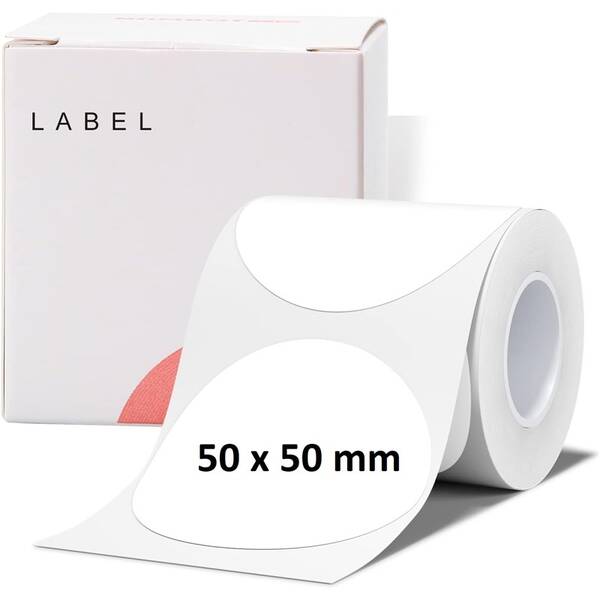 Papierový štítok Niimbot R 50x50mm 150ks Round pre B21 biely

