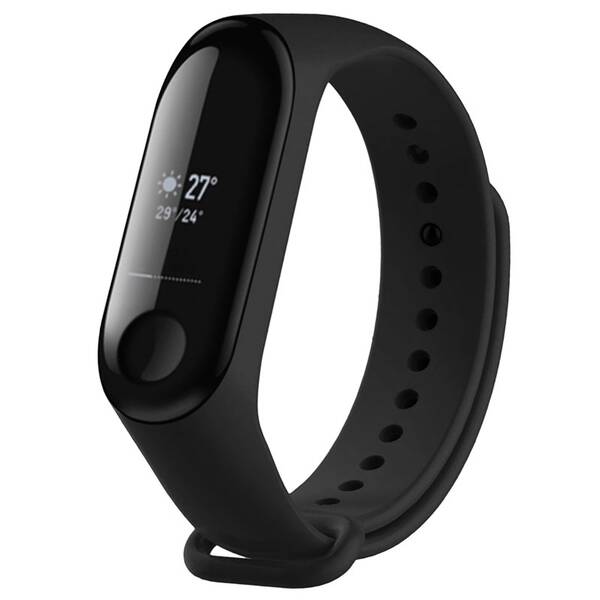 Remienok FIXED Silicone Strap na Xiaomi Mi Band 3/4 čierny

