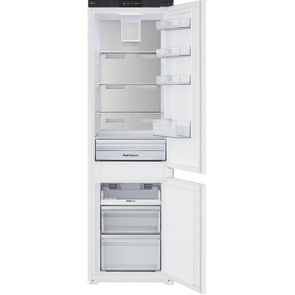 Chladnička s mrazničkou LG GTFN256SET strieborná/biela

