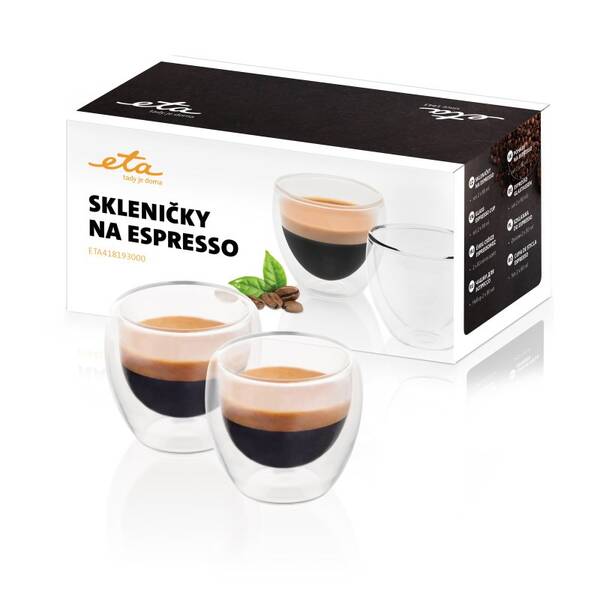 Poháre na espresso ETA 4181 93000 sklo

