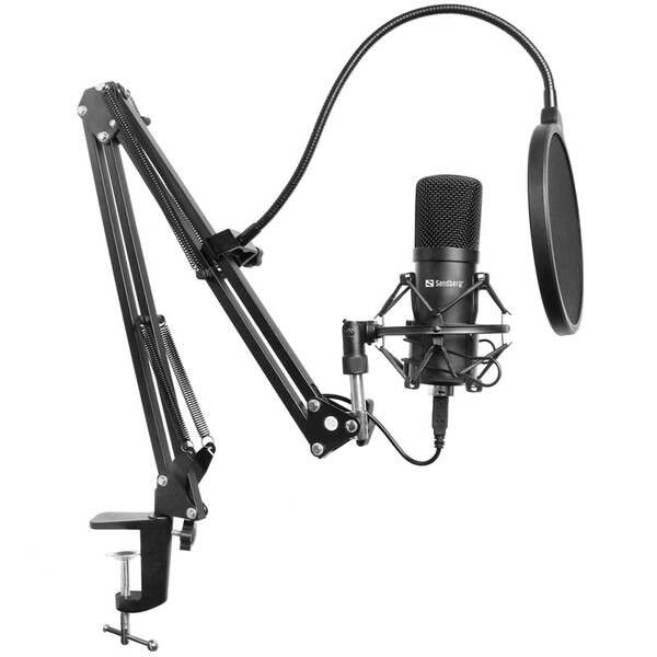 Mikrofón Sandberg Streamer Kit USB čierny

