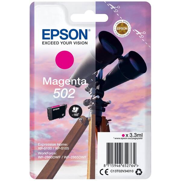 Cartridge Epson 502, 165 strán 

