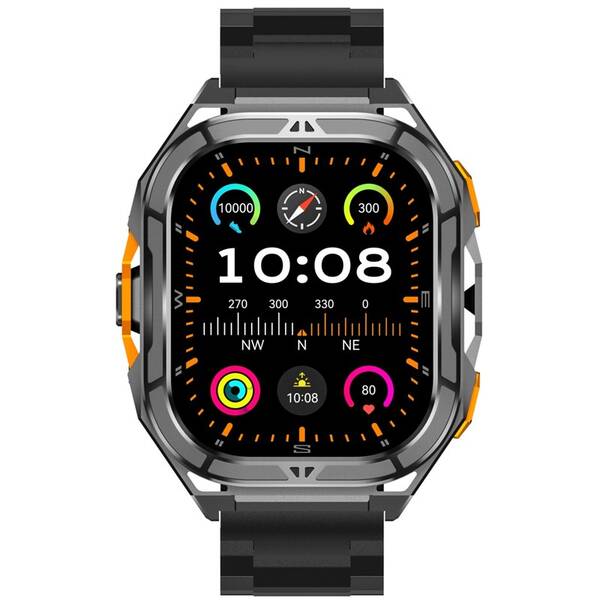 Inteligentné hodinky ARMODD Titan GPS s kovovým remienkom + čierny silikónový remienok čierne

