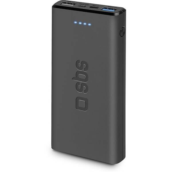 Powerbank SBS 10000 mAh, USB-C/2x USB-A čierna

