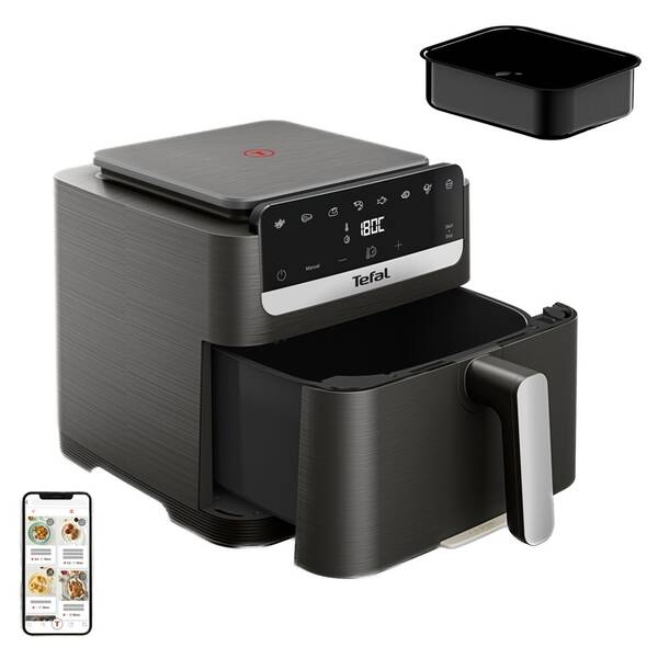 Fritéza teplovzdušná Tefal EY866HE1 Easy Fry Mega Compact, 7,5 l 

