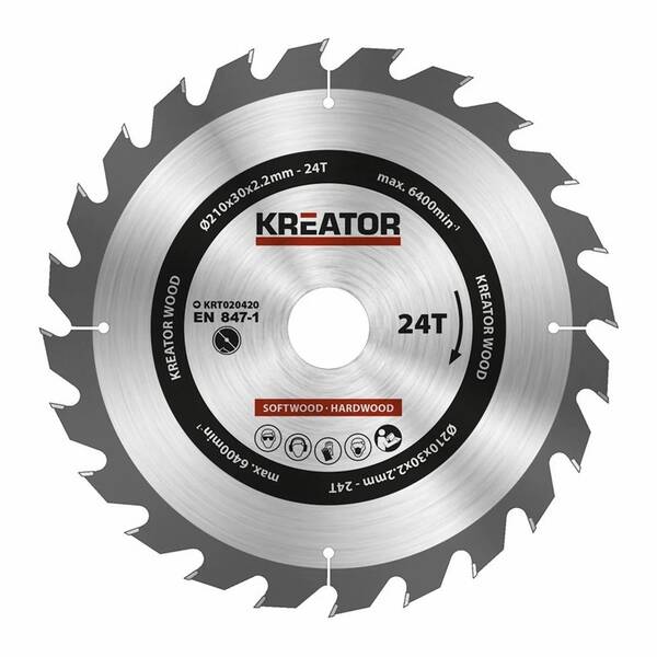 Pílový kotúč Kreator KRT020420 210mm 24T 

