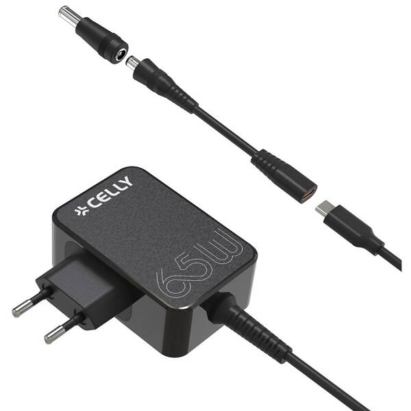 Nabíjačka do siete Celly USB-C 65W čierna

