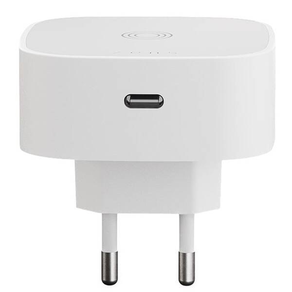 Nabíjačka do siete ZENS USB-C + bezdrôtové nabíjanie biela

