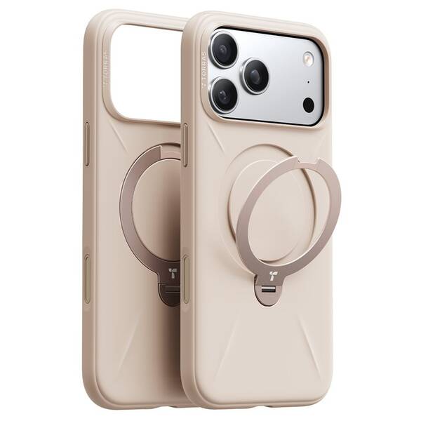 Kryt na mobil Torras Ostand Q3 Silicone na Apple iPhone 17 Pro zlatý

