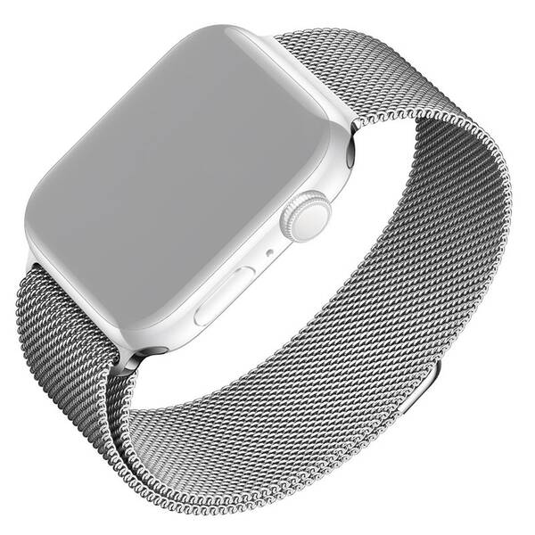 Remienok FIXED Mesh Strap na Apple Watch 38/40/41mm strieborný

