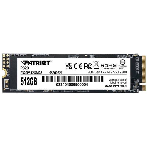 SSD Patriot P320 512GB NVMe 

