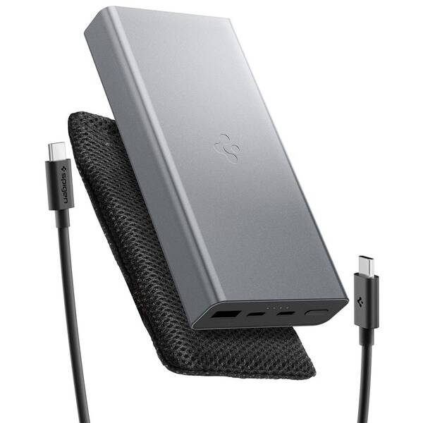 Powerbank Spigen Essential 30 W, 20000 mAh sivý


