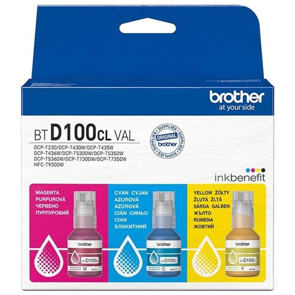 Cartridge Brother BTD100CLVAL, 3x5000 stran 

