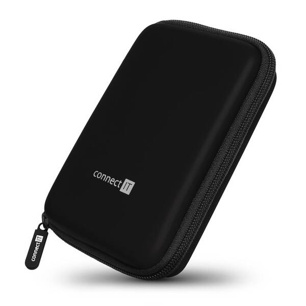 Puzdro na HDD Connect IT HardShellProtect, škrupinové, pre 2,5" HDD - čierne čierne

