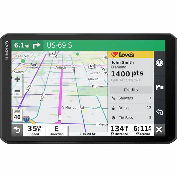 Navigačný systém GPS Garmin dēzl LGV810 Live Traffic čierny

