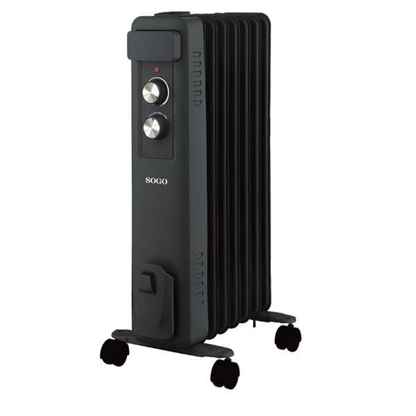 Olejový radiátor SOGO SS-18455 čierny

