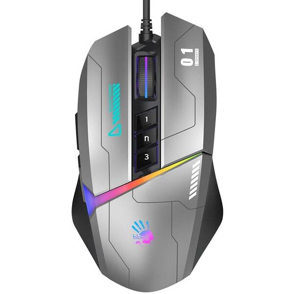 Myš A4Tech Bloody W60 Max Activated, 12000 DPI, USB sivá

