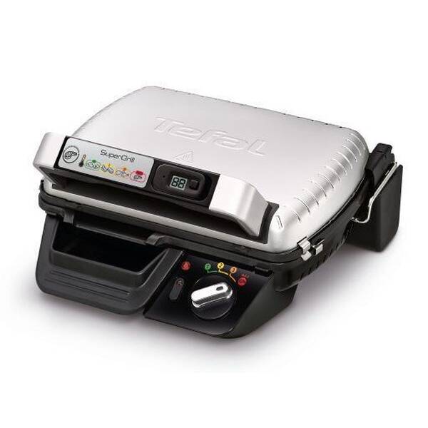 Gril Tefal SUPERGRILL TIMER GC451B12 čierny/chróm

