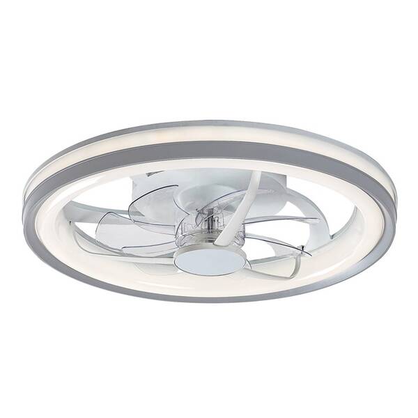 LED stropné svietidlo Rabalux Fanricius, s ventilátorom strieborné

