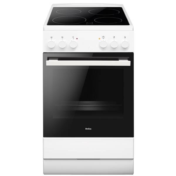 Sklokeramický sporák Amica SF 5111 MW biely

