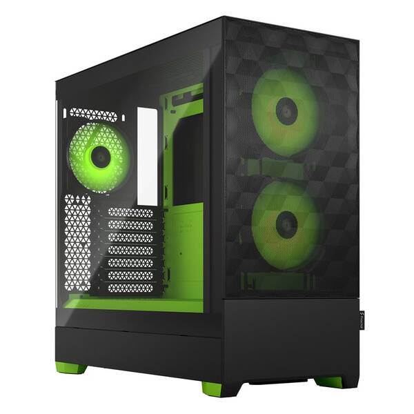 Case FRACTAL DESIGN RGB Green Core Tempered Glass Clear Tint čierna

