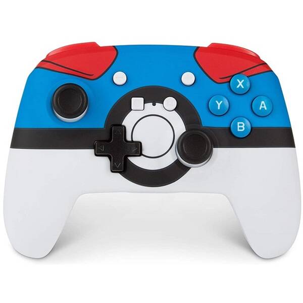 Gamepad PowerA Enhanced Wireless Controller, Nintendo Switch - Pokemon Great Ball čierny/biely/modrý

