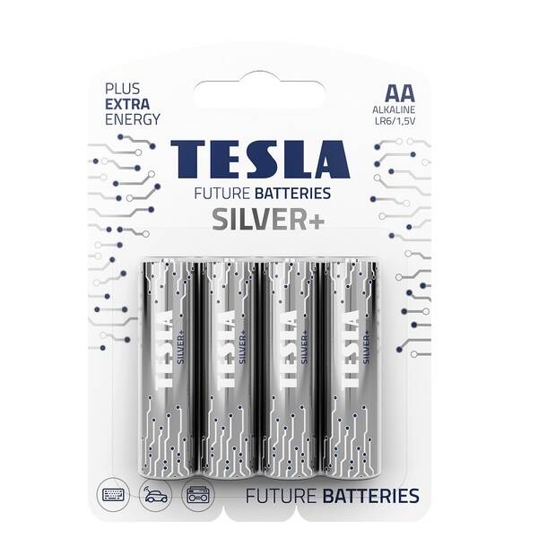 Batéria alkalická Tesla AA SILVER+ (4 ks) 

