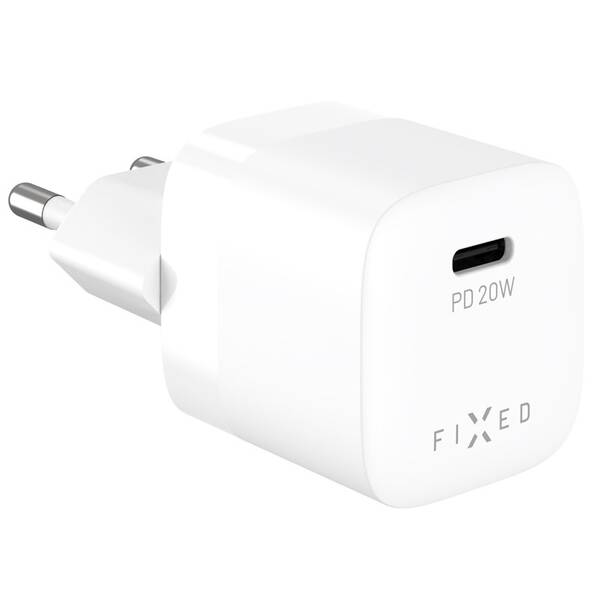 Nabíjačka do siete FIXED Mini, PD 20W, 1xUSB-C biela

