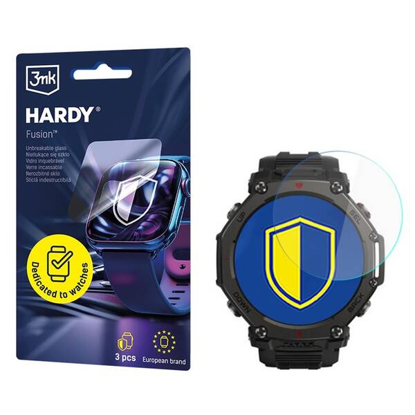 Tvrdené sklo 3mk Amazfit T-Rex 3 Pro 44mm - Hardy Fusion Watch Protection priehľadné

