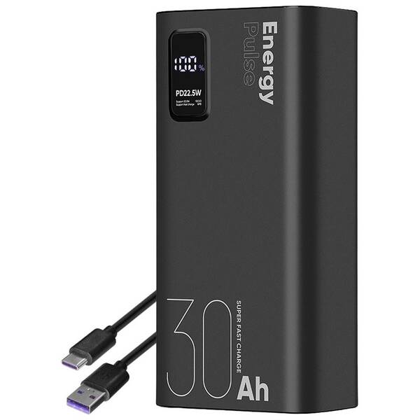 Powerbank Obal:Me EnergyPulse 30000mAh čierny

