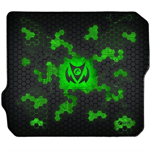 Podložka pod myš C-Tech ANTHEA CYBER 32 x 27 cm čierna/zelená

